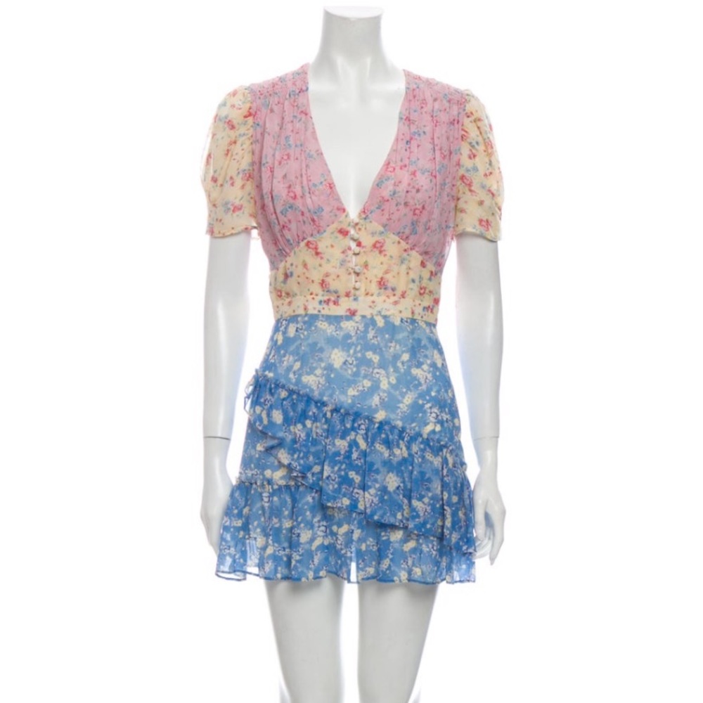 LoveShackFancy Arlo Silk Mini Dress